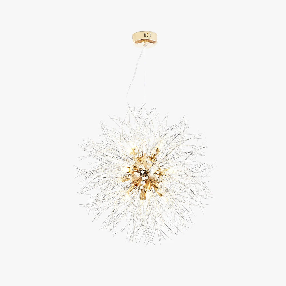 Pendant Light | Vintage Starburst Metal & Acrylic | LED Bulb Included