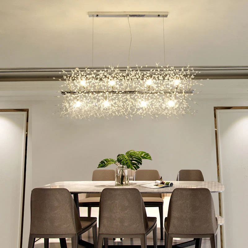 Pendant Light | Vintage Starburst Metal & Acrylic | LED Bulb Included