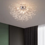 Pendant Light | Vintage Starburst Metal & Acrylic | LED Bulb Included
