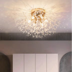 Pendant Light | Vintage Starburst Metal & Acrylic | LED Bulb Included
