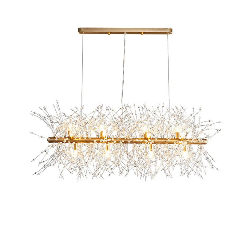 Pendant Light | Vintage Starburst Metal & Acrylic | LED Bulb Included