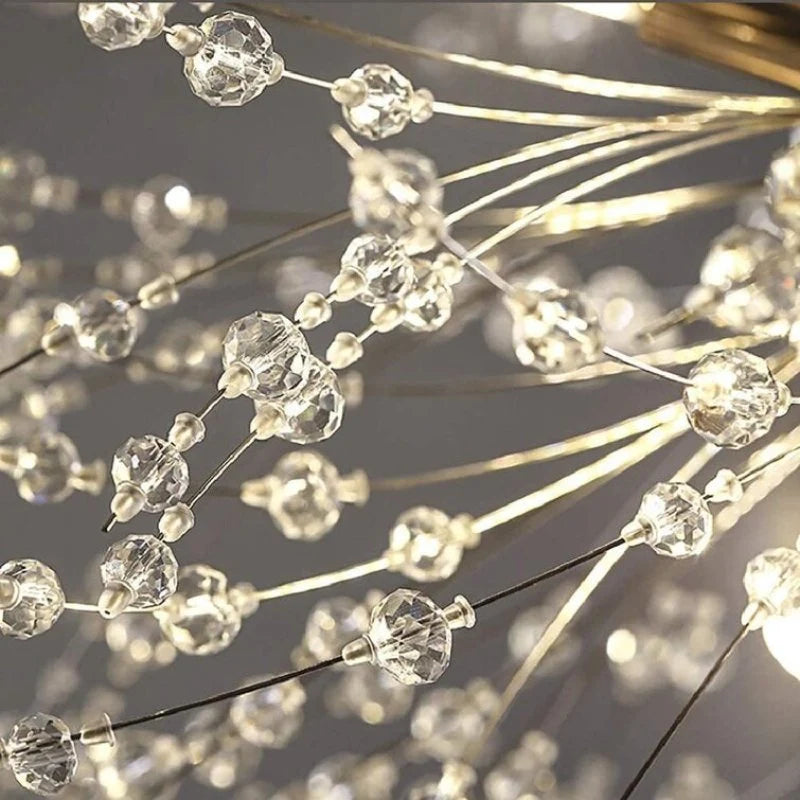 Pendant Light | Vintage Starburst Metal & Acrylic | LED Bulb Included