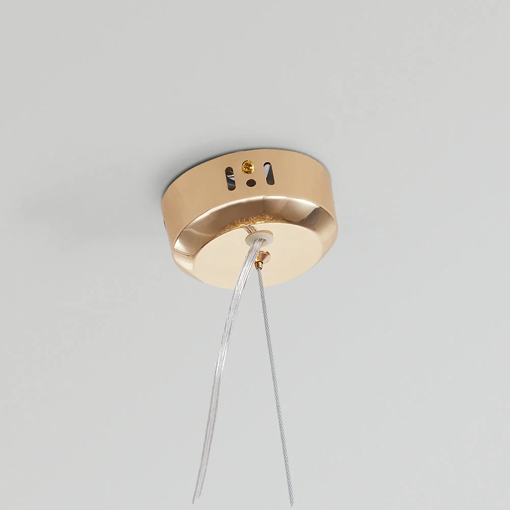 Pendant Light | Vintage Starburst Metal & Acrylic | LED Bulb Included