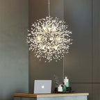Pendant Light | Vintage Starburst Metal & Acrylic | LED Bulb Included