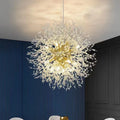 Pendant Light | Vintage Starburst Metal & Acrylic | LED Bulb Included