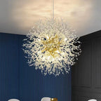 Pendant Light | Vintage Starburst Metal & Acrylic | LED Bulb Included