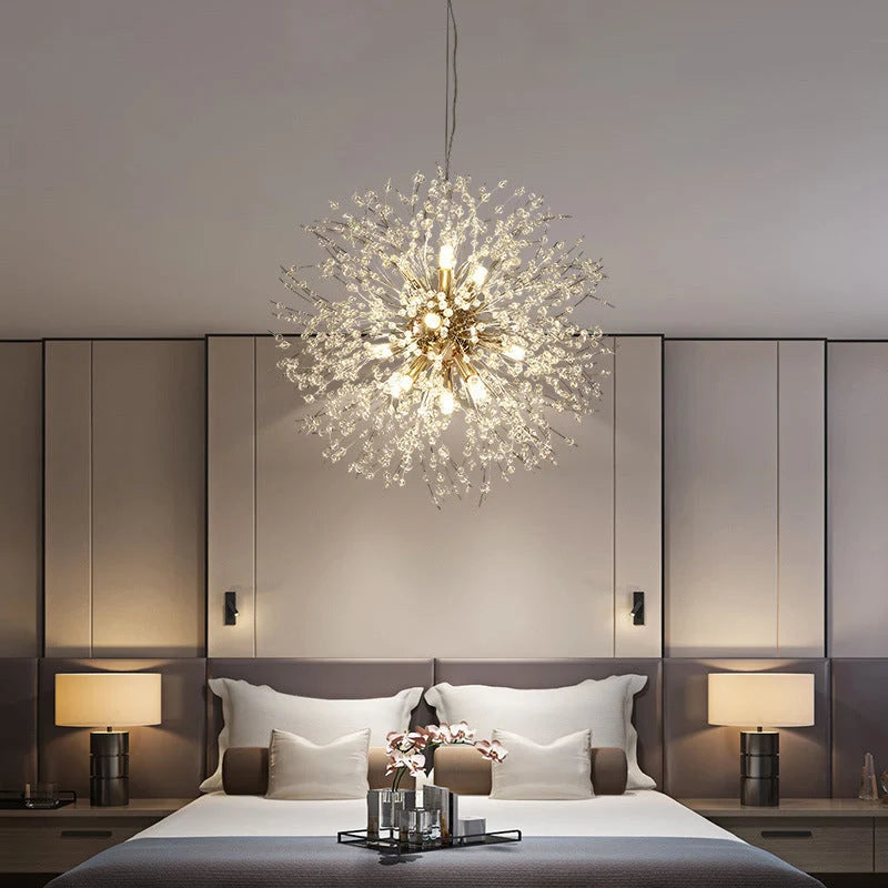 Pendant Light | Vintage Starburst Metal & Acrylic | LED Bulb Included