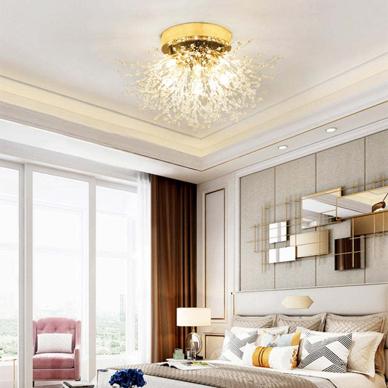 Pendant Light | Vintage Starburst Metal & Acrylic | LED Bulb Included