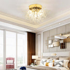 Pendant Light | Vintage Starburst Metal & Acrylic | LED Bulb Included