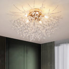 Pendant Light | Vintage Starburst Metal & Acrylic | LED Bulb Included