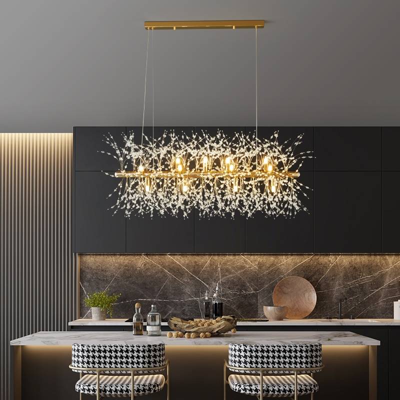 Pendant Light | Vintage Starburst Metal & Acrylic | LED Bulb Included