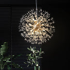 Pendant Light | Vintage Starburst Metal & Acrylic | LED Bulb Included