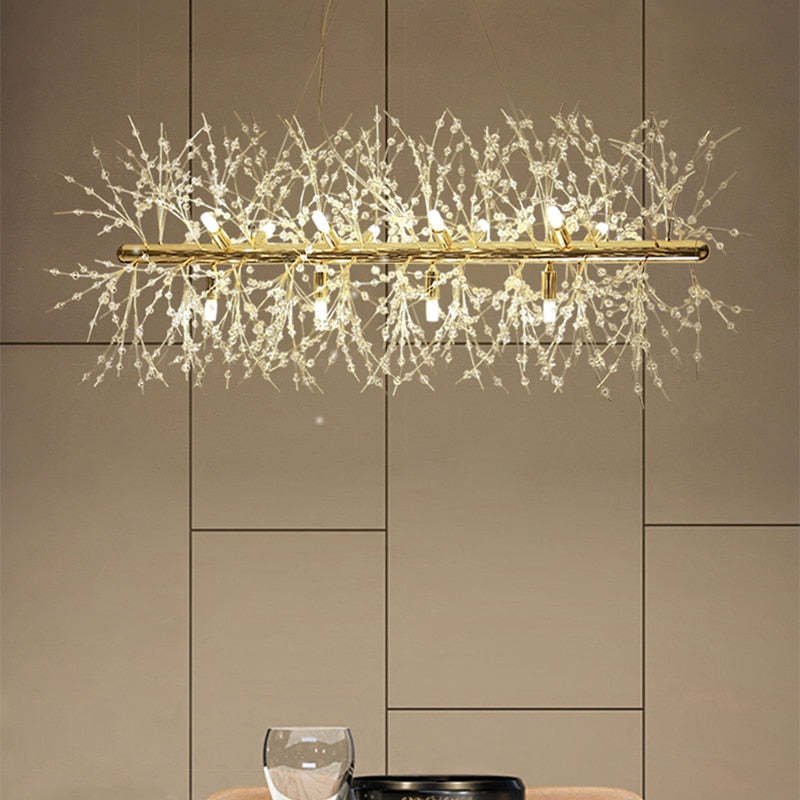 Pendant Light | Vintage Starburst Metal & Acrylic | LED Bulb Included