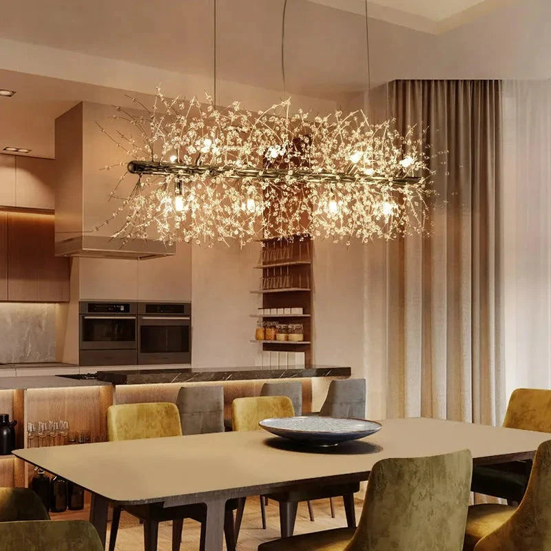 Pendant Light | Vintage Starburst Metal & Acrylic | LED Bulb Included