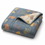 Quilt with Ginkgo Leaf Pattern