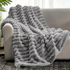 Raised Ribbed Throw Blanket