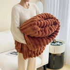 Raised Ribbed Throw Blanket
