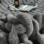 Raised Ribbed Throw Blanket