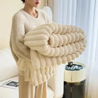 Raised Ribbed Throw Blanket
