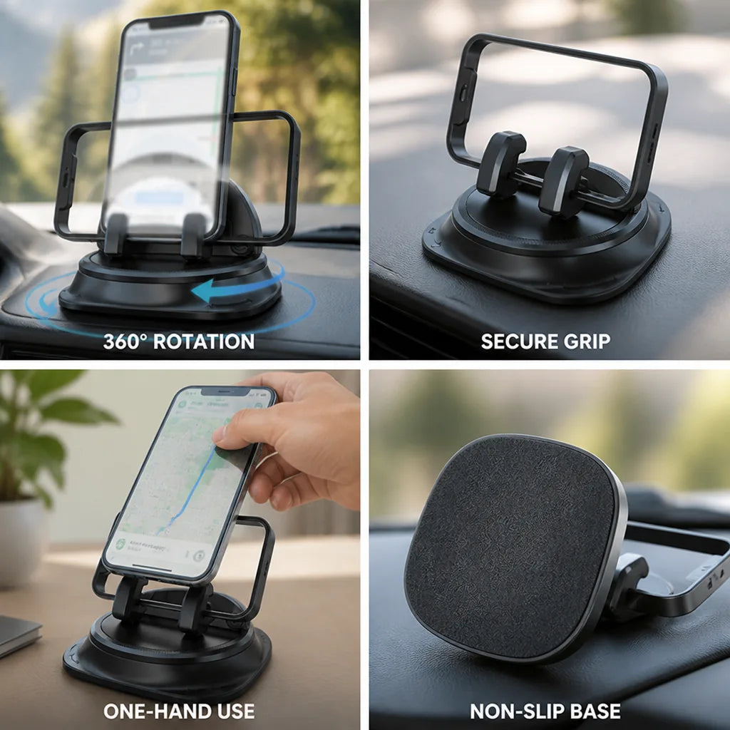 Smartphone Mount with 360° Rotatable Base