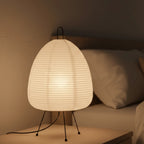 Table Lamp | Rice Paper Shade & Iron Base | 43 x 26 cm
