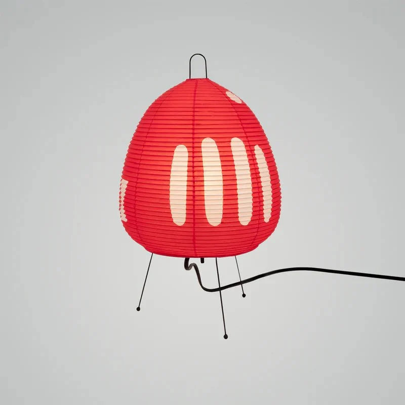 Table Lamp | Rice Paper Shade & Iron Base | 43 x 26 cm