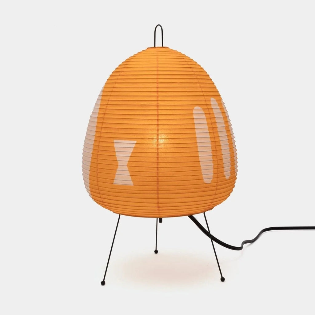 Table Lamp | Rice Paper Shade & Iron Base | 43 x 26 cm