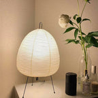 Table Lamp | Rice Paper Shade & Iron Base | 43 x 26 cm