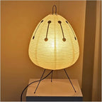 Table Lamp | Rice Paper Shade & Iron Base | 43 x 26 cm
