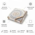 Throw Blanket with Mandala Pattern