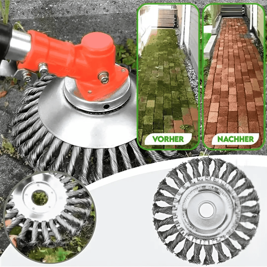Trimmer Attachment with Braided Metal Heads