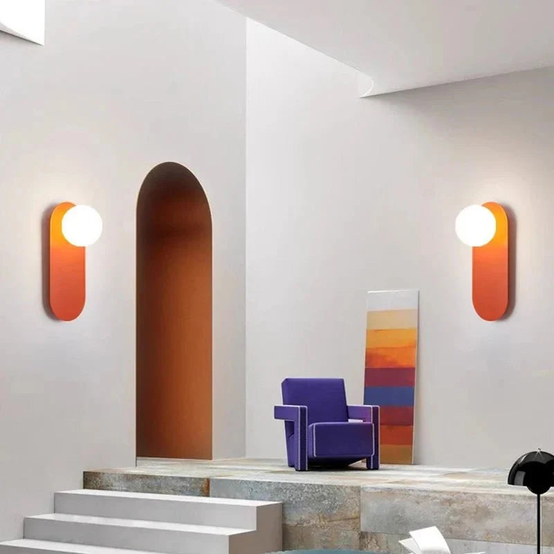 Wall Lamp | Nordic Colorful Iron & LED Compatible | 30 x 12 cm