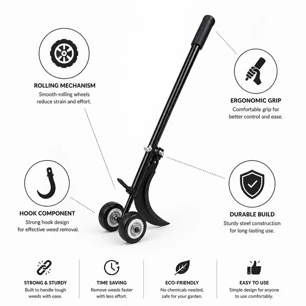 Weed Puller with Rolling Mechanism