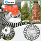Weed Trimmer Attachment with Braided Metal Head