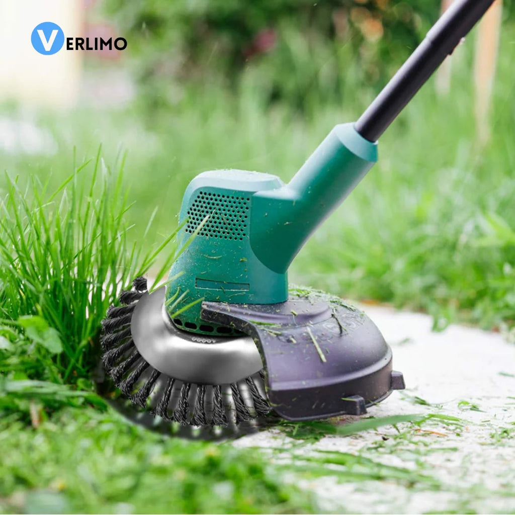 Weed Trimmer Attachment with Braided Metal Head