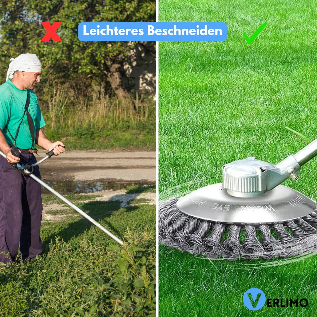 Weed Trimmer Attachment with Braided Metal Head