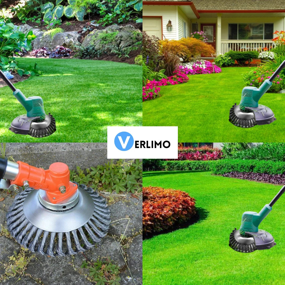 Weed Trimmer Attachment with Braided Metal Head