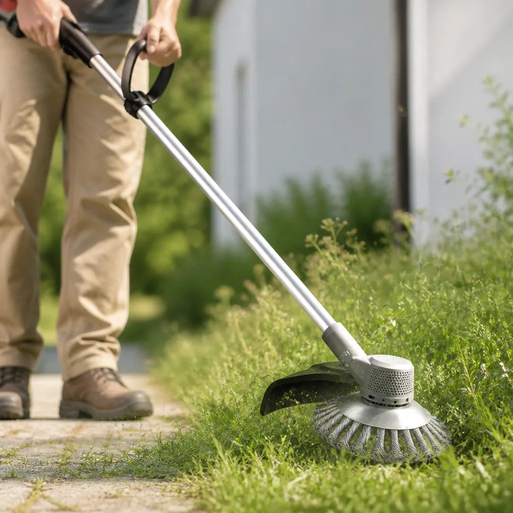 Weed Trimmer Attachment with Carbon Steel Wire Head