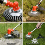 Weed Trimmer Attachment with Carbon Steel Wire Head