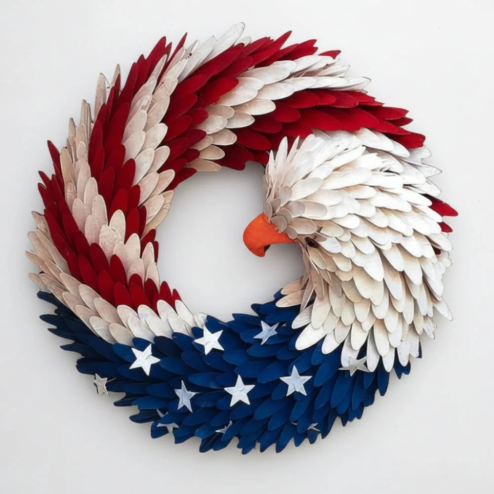Wreath with Three-Dimensional Eagle