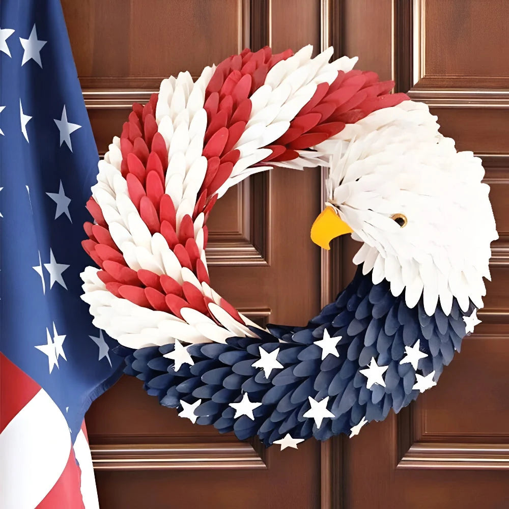 Wreath with Three-Dimensional Eagle