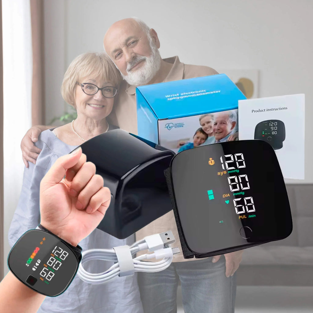Wrist Blood Pressure Monitor | Voice Alerts & USB-C Rechargeable